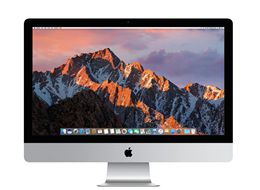 Silver iMac on a white studio background